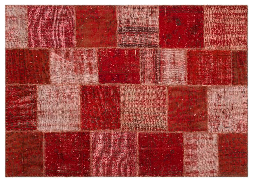 Apex Patchwork Carpet Red 22283 160 x 230 cm