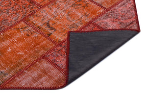 Apex Patchwork Carpet Red 25909 80 x 150 cm
