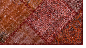 Apex Patchwork Carpet Red 25909 80 x 150 cm