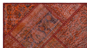 Apex Patchwork Carpet Red 25909 80 x 150 cm