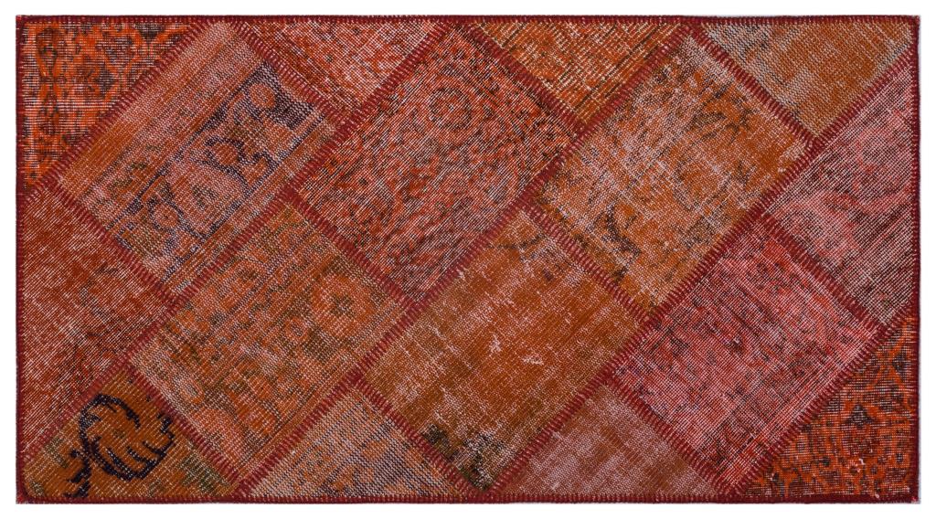 Apex Patchwork Carpet Red 25909 80 x 150 cm