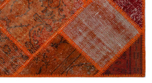 Apex Patchwork Carpet Red 25980 80 x 150 cm