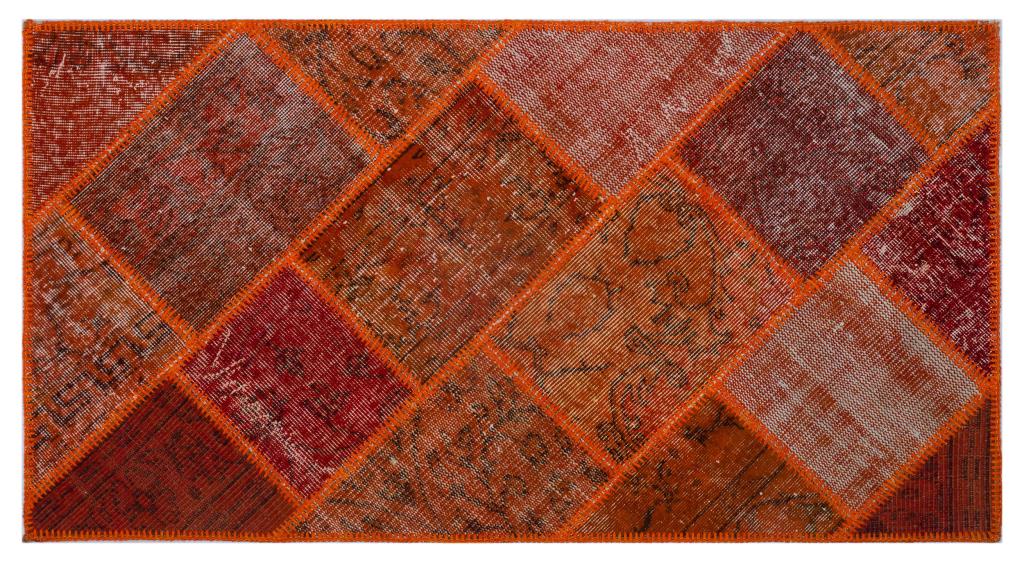 Apex Patchwork Carpet Red 25980 80 x 150 cm