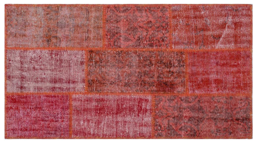 Apex Patchwork Carpet Red 26047 80 x 150 cm