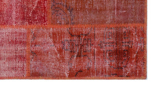 Apex Patchwork Carpet Red 26080 80 x 150 cm