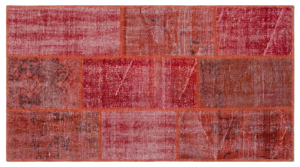 Apex Patchwork Carpet Red 26080 80 x 150 cm