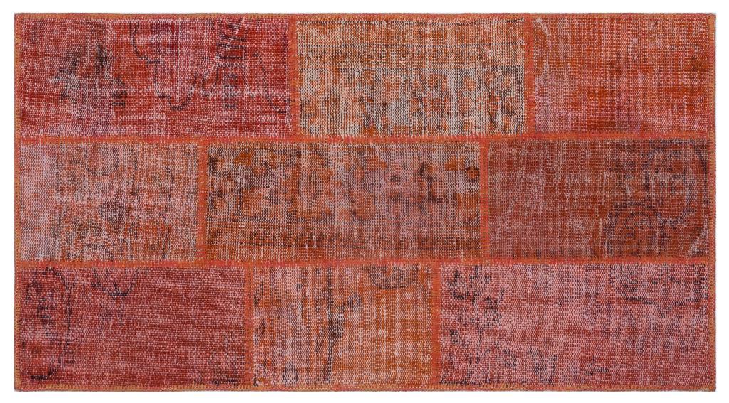 Apex Patchwork Carpet Red 26178 80 x 150 cm