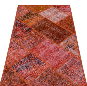 Apex Patchwork Carpet Red 26184 80 x 150 cm