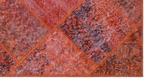 Apex Patchwork Carpet Red 26184 80 x 150 cm