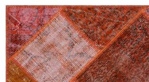Apex Patchwork Carpet Red 26184 80 x 150 cm