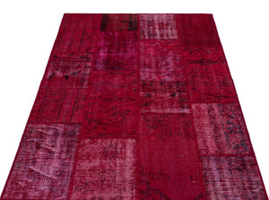 Apex Patchwork Carpet Red 26258 120 x 180 cm