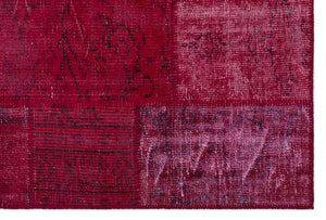 Apex Patchwork Carpet Red 26258 120 x 180 cm