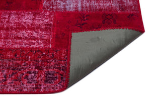 Apex Patchwork Carpet Red 26276 120 x 180 cm