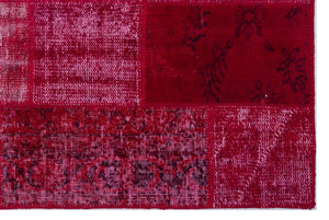 Apex Patchwork Carpet Red 26276 120 x 180 cm