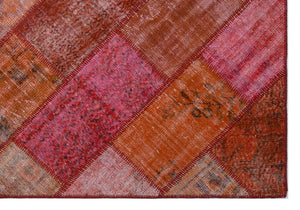 Apex Patchwork Carpet Red 26296 160 x 230 cm