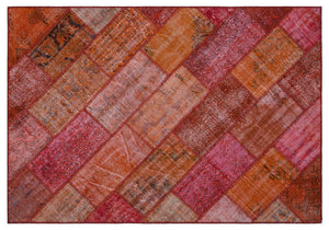 Apex Patchwork Carpet Red 26296 160 x 230 cm