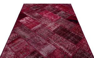 Apex Patchwork Carpet Red 26317 160 x 230 cm