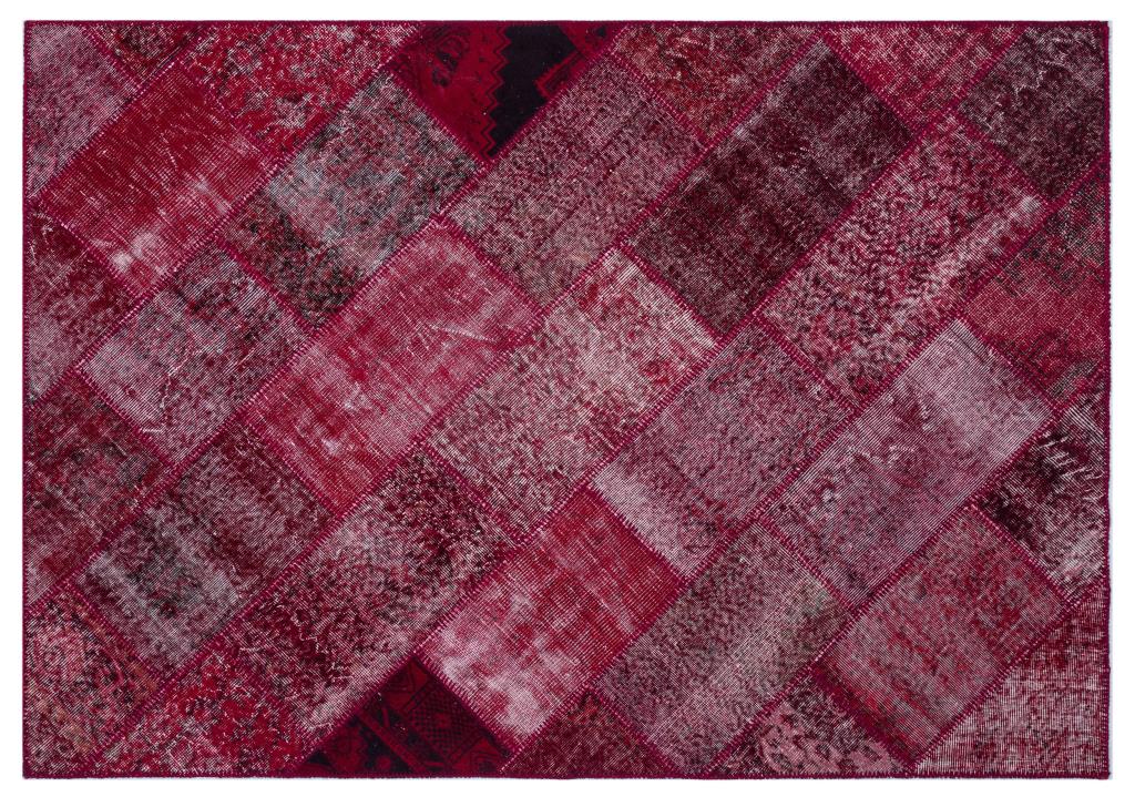 Apex Patchwork Carpet Red 26317 160 x 230 cm