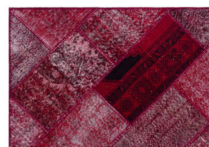 Apex Patchwork Carpet Red 26321 160 x 230 cm