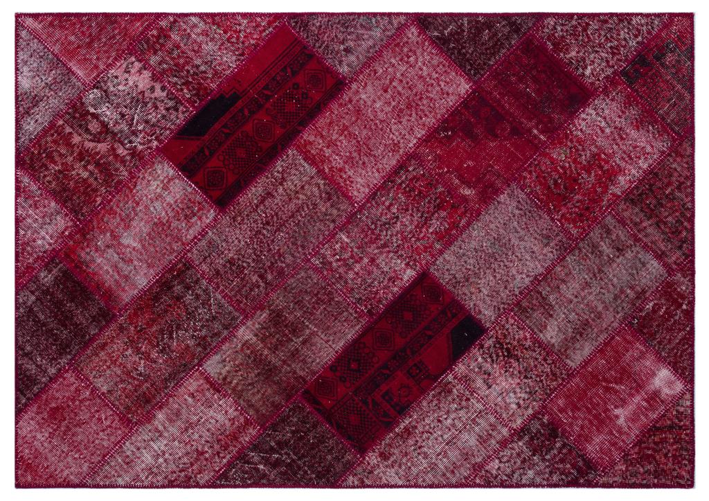 Apex Patchwork Carpet Red 26321 160 x 230 cm