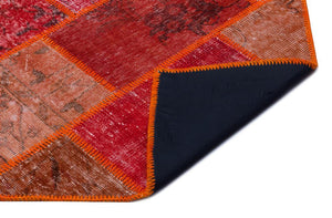 Apex Patchwork Carpet Red 26350 160 x 230 cm