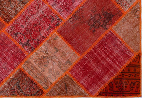 Apex Patchwork Carpet Red 26350 160 x 230 cm