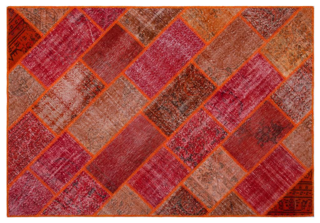 Apex Patchwork Carpet Red 26350 160 x 230 cm