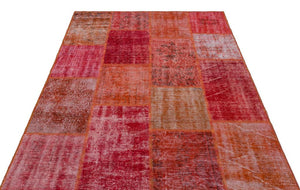 Apex Patchwork Carpet Red 26379 160 x 230 cm