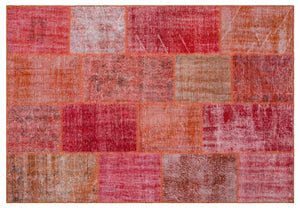 Apex Patchwork Carpet Red 26379 160 x 230 cm