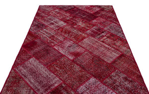 Apex Patchwork Carpet Red 26383 160 x 230 cm