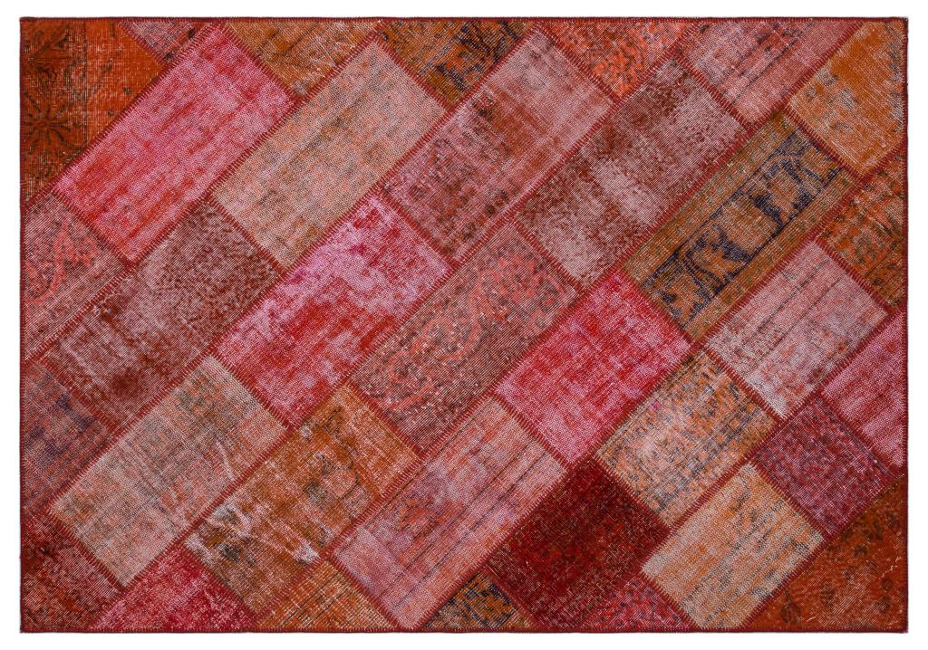 Apex Patchwork Carpet Red 26454 160 x 230 cm