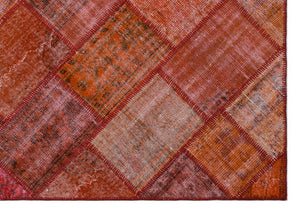 Apex Patchwork Carpet Red 26457 160 x 230 cm