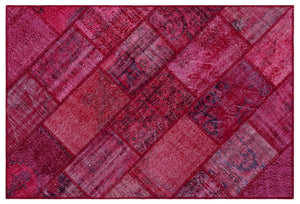 Apex Patchwork Carpet Red 26542 120 x 180 cm