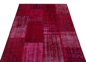 Apex Patchwork Carpet Red 26562 120 x 180 cm
