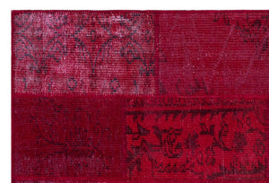 Apex Patchwork Carpet Red 26562 120 x 180 cm