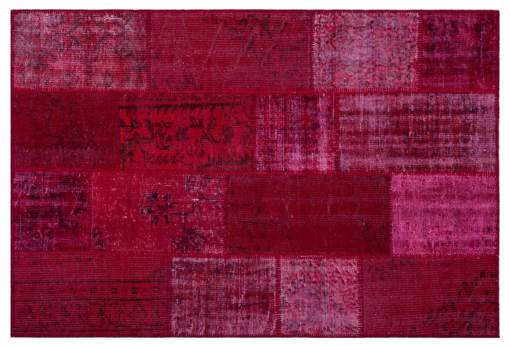 Apex Patchwork Carpet Red 26562 120 x 180 cm