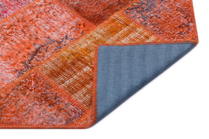 Apex Patchwork Carpet Red 26624 120 x 180 cm
