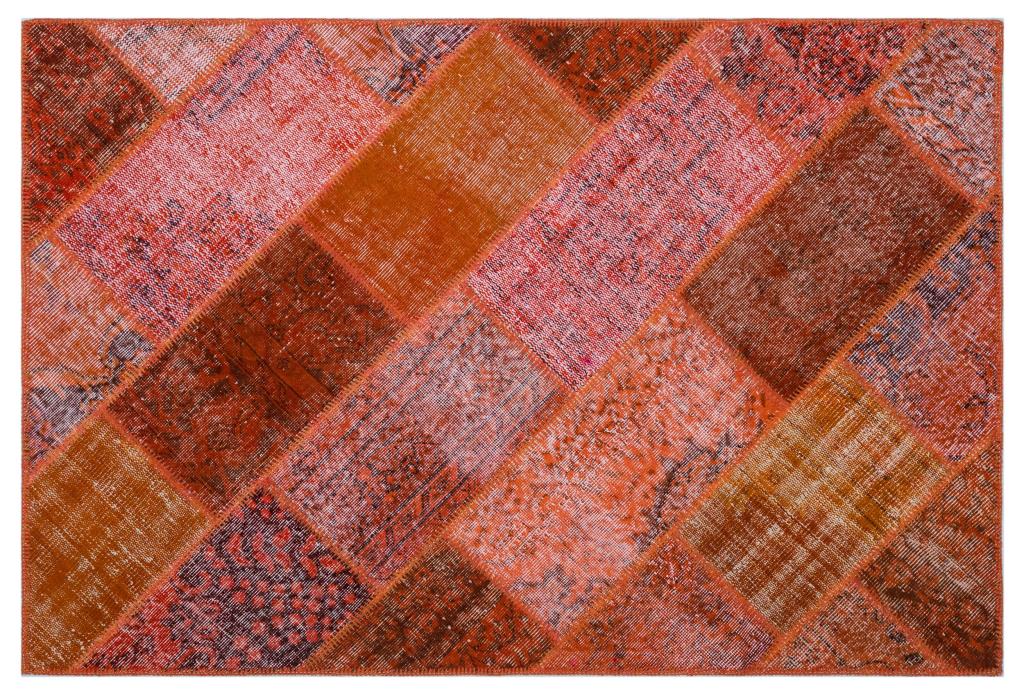 Apex Patchwork Carpet Red 26624 120 x 180 cm