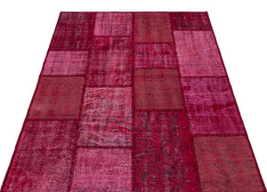 Apex Patchwork Carpet Red 26633 120 x 180 cm