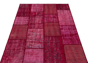 Apex Patchwork Carpet Red 26633 120 x 180 cm