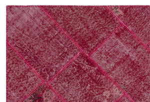 Apex Patchwork Carpet Red 26684 120 x 180 cm