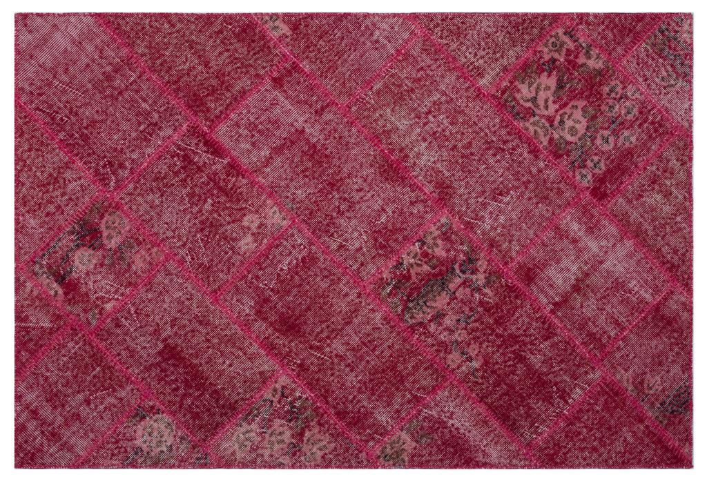 Apex Patchwork Carpet Red 26684 120 x 180 cm