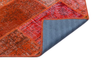 Apex Patchwork Carpet Red 26707 120 x 180 cm