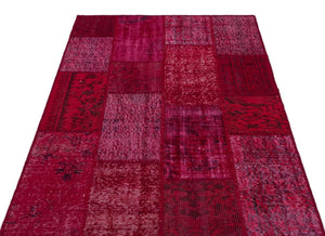 Apex Patchwork Carpet Red 26728 120 x 180 cm