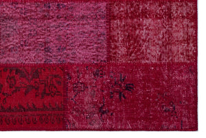 Apex Patchwork Carpet Red 26728 120 x 180 cm