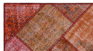 Apex Patchwork Carpet Red 26734 82 x 151 cm