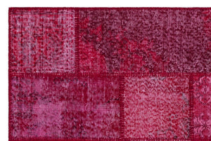 Apex Patchwork Carpet Red 26830 120 x 180 cm