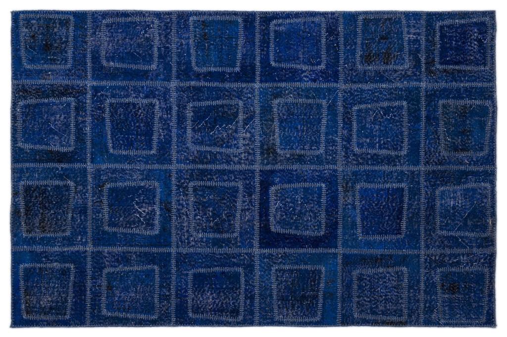 Apex Patchwork Carpet Blue 2086 160 x 230 cm