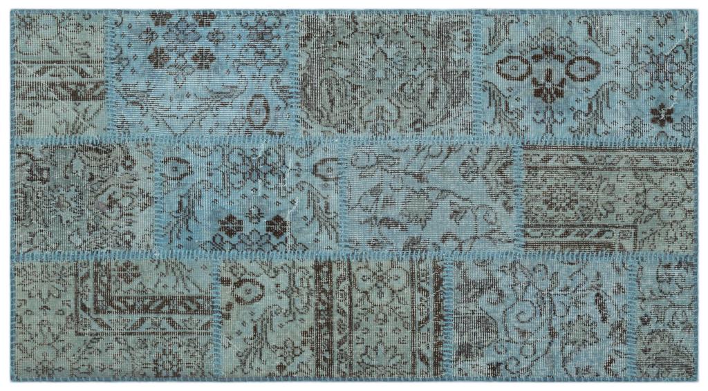 Apex Patchwork Carpet Blue 21311 83 x 150 cm