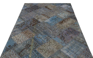 Apex Patchwork Carpet Blue 21581 160 x 233 cm